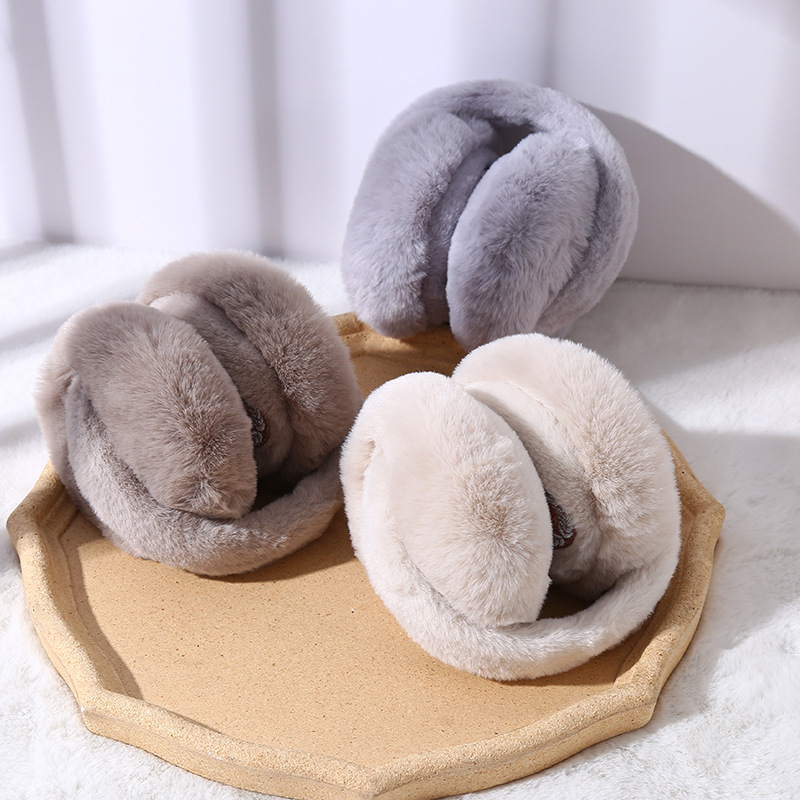 Αναδιπλόμενα χειμερινά γούνινα προστατευτικά για τα αυτιά ενηλίκων, unisex, πολυεστέρας