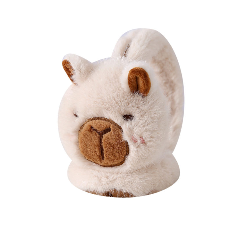 Kapibala plüss gyerekek Ear Muffs – cartoon stílus, téli meleg, uniszex