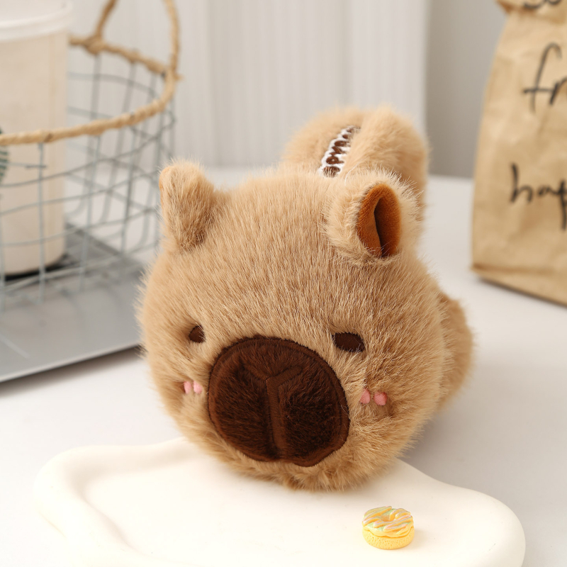 Kapibala plüss gyerekek Ear Muffs – cartoon stílus, téli meleg, uniszex