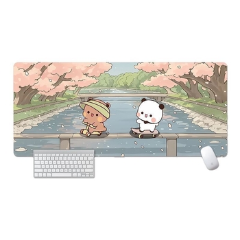 Yierbubu dvostrana podloga za stol, prirodni kaučuk, protuklizna, dizajn karikature, tisak toplom transferom, tisak logotipa, prilagodljivo