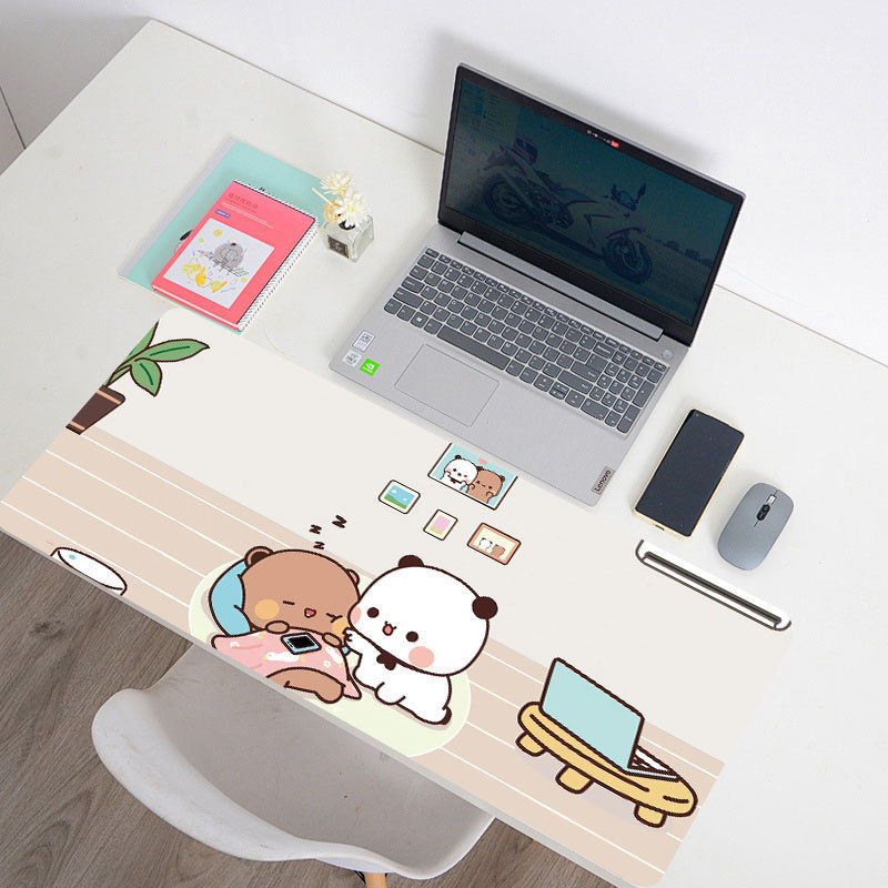 Yierbubu dvostrana podloga za stol, prirodni kaučuk, protuklizna, dizajn karikature, tisak toplom transferom, tisak logotipa, prilagodljivo