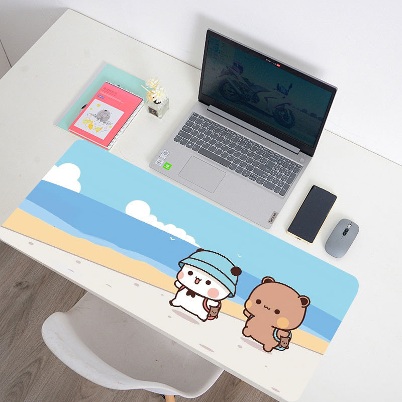 Yierbubu dvostrana podloga za stol, prirodni kaučuk, protuklizna, dizajn karikature, tisak toplom transferom, tisak logotipa, prilagodljivo