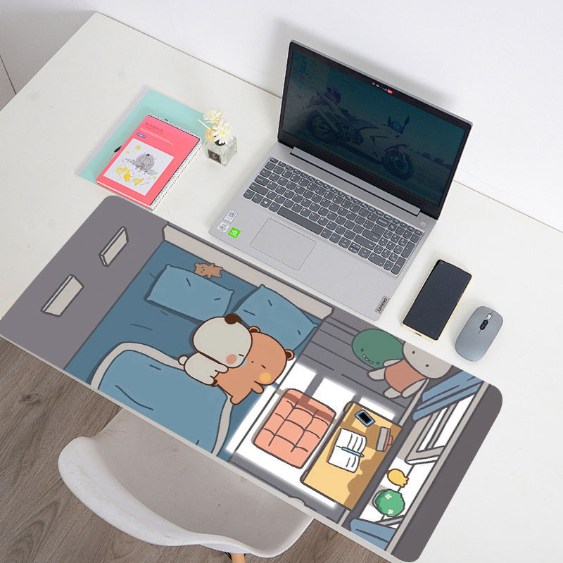 Yierbubu dvostrana podloga za stol, prirodni kaučuk, protuklizna, dizajn karikature, tisak toplom transferom, tisak logotipa, prilagodljivo
