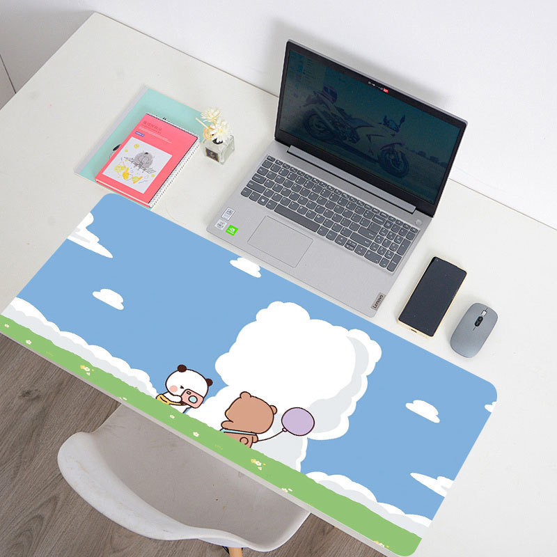 Yierbubu dvostrana podloga za stol, prirodni kaučuk, protuklizna, dizajn karikature, tisak toplom transferom, tisak logotipa, prilagodljivo