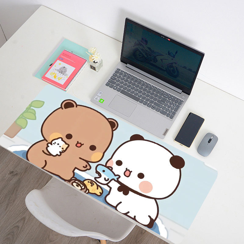 Yierbubu dvostrana podloga za stol, prirodni kaučuk, protuklizna, dizajn karikature, tisak toplom transferom, tisak logotipa, prilagodljivo