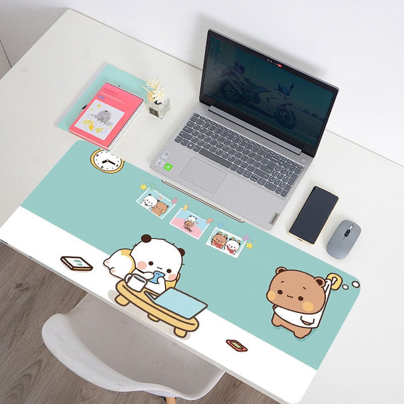 Yierbubu dvostrana podloga za stol, prirodni kaučuk, protuklizna, dizajn karikature, tisak toplom transferom, tisak logotipa, prilagodljivo