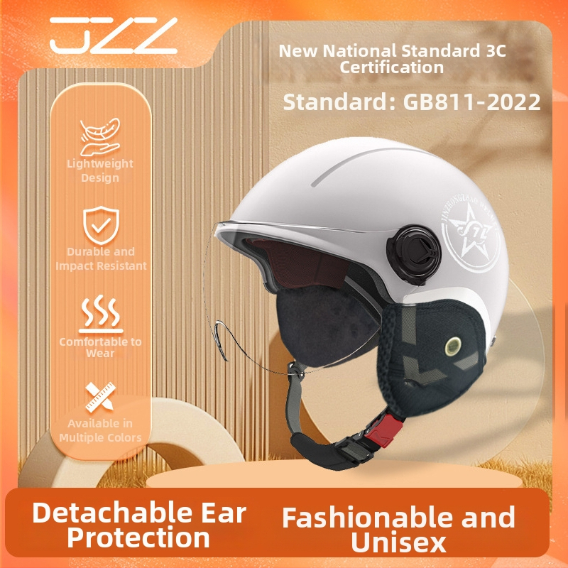 Motocikla ķivere, pusķivere (half-helmet), ABS, visām sezonām, universāla, pilsētas braukšanai, GB811-2022A, 3C 2024091105021488