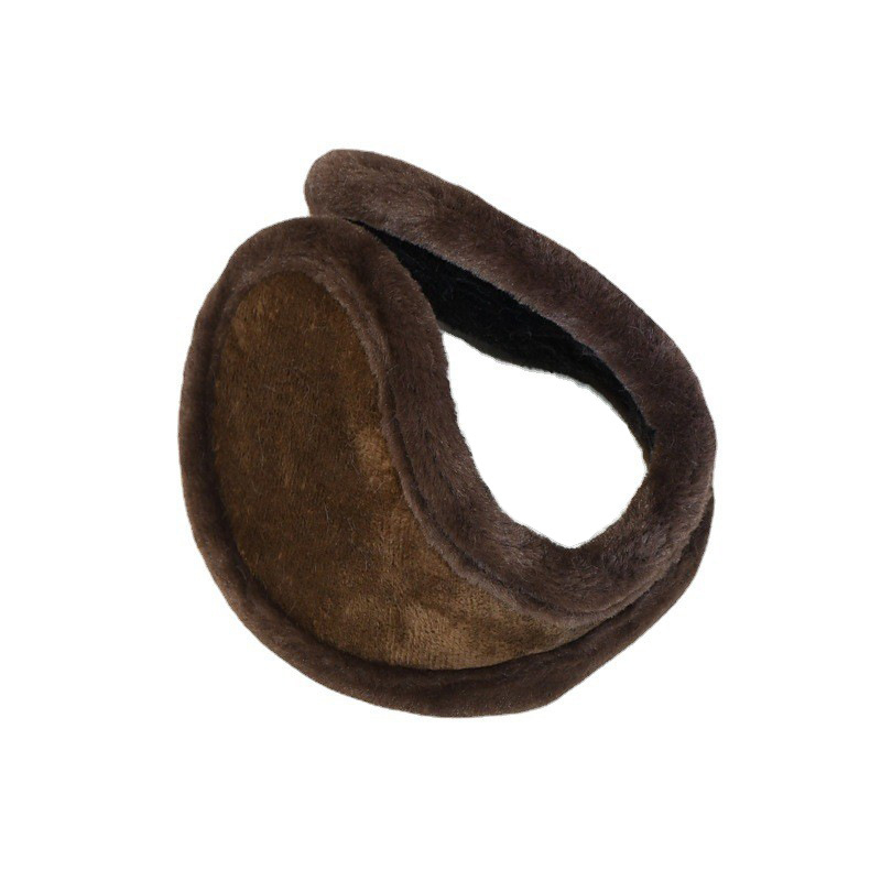 Protecții pentru urechi din pluș, pentru iarnă, unisex, purtare pe spate, monocrom, calde