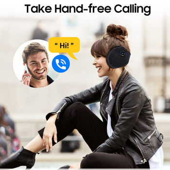 Bezdrôtové ušné náušníky s plyšovým vnútrom, 3D Surround zvuk, Bluetooth 5.3, výdrž batérie približne 12 hodín, zimné vonkajšie použitie