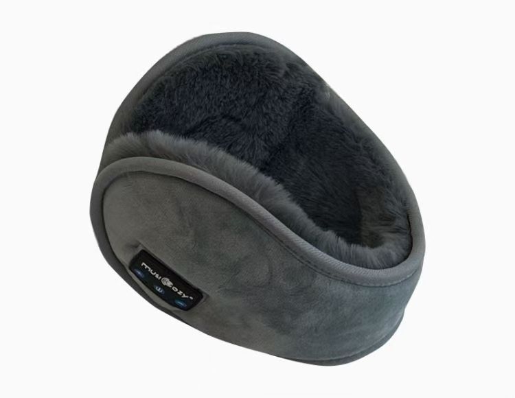 Bezdrôtové ušné náušníky s plyšovým vnútrom, 3D Surround zvuk, Bluetooth 5.3, výdrž batérie približne 12 hodín, zimné vonkajšie použitie