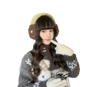 Γυναικείες πλεκτές γούνινες κουκούλες για τα αυτιά - μαλακές, με κορδόνι, ζεστές τον χειμώνα (Υλικό: Ακρυλικό/ψεύτικη μαλλί; Στυλ: Βασικό; Περίοδος: Χειμώνας; Φύλο: Γυναίκες)