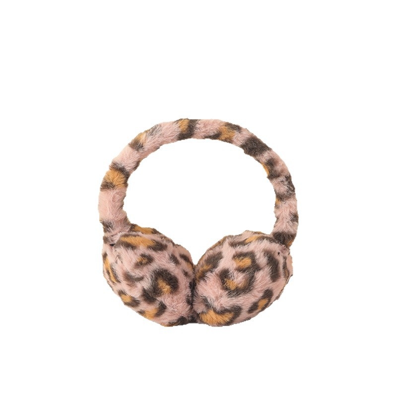 Zimske ušne štitnike s leopard uzorkom, plišani, unisex