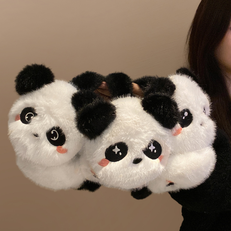 Earmuffs Panda Pufoase – Unisex, Iarnă, Călătorii, Încălzire a urechilor