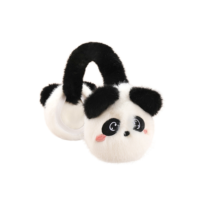 Earmuffs Panda Pufoase – Unisex, Iarnă, Călătorii, Încălzire a urechilor