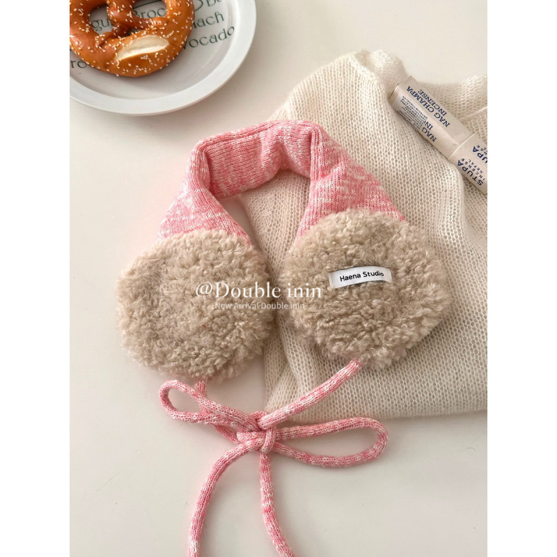 Protecții pentru urechi, stil coreean, căptușite cu pluș, unisex adulți, utilizare de iarnă în exterior