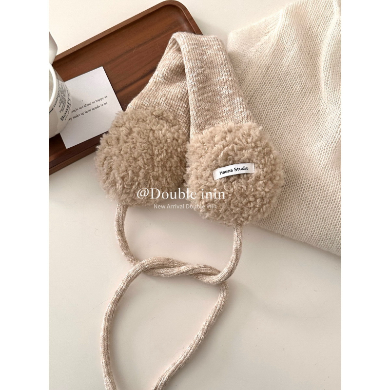 Protecții pentru urechi, stil coreean, căptușite cu pluș, unisex adulți, utilizare de iarnă în exterior