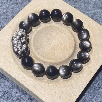 Slobodne kristalne perle s graviranim Pixiu motivom, etno retro stil