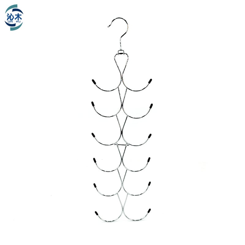 Метален закачалник за дрехи с многослоен дизайн за спестяване на място, антихлъзгащ и подходящ за сутиени, долно бельо, шалове, шапки, колани и вратовръзки