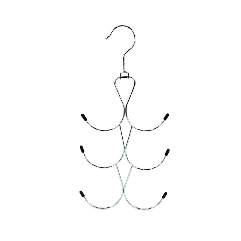 Метален закачалник за дрехи с многослоен дизайн за спестяване на място, антихлъзгащ и подходящ за сутиени, долно бельо, шалове, шапки, колани и вратовръзки