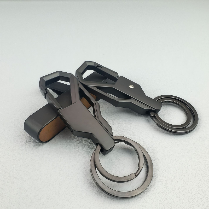 Auto ključ s dvostrukim prstenom, od cinkove legure, metalni privjesak, unisex, prilagodljivo