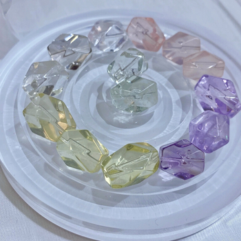 Brățară din cuarț roz cu șnur elastic, fără pietre laterale, ambalare individuală, stil lux discret