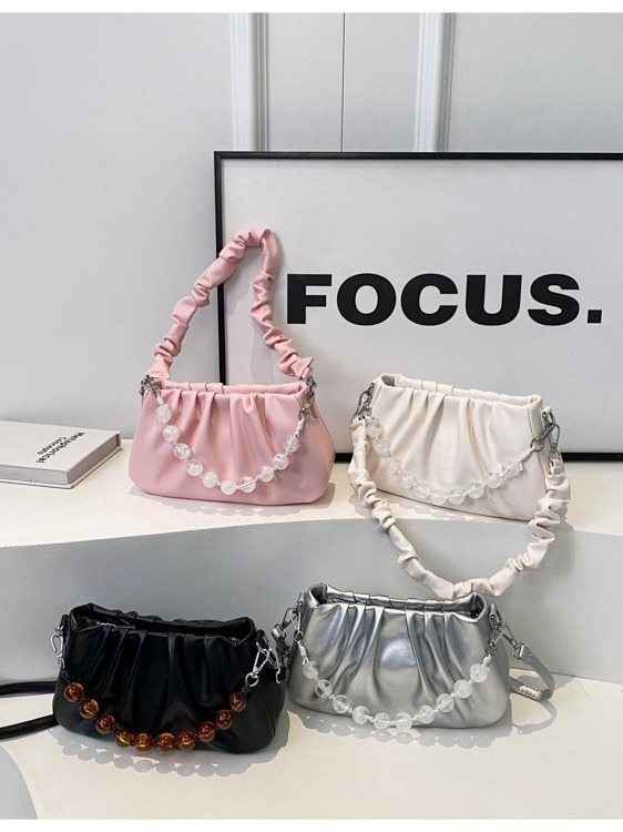 PU miesto stiliaus pečių rankinė su užtrauktuku, poliesterio pamušalas, kišenė telefonui