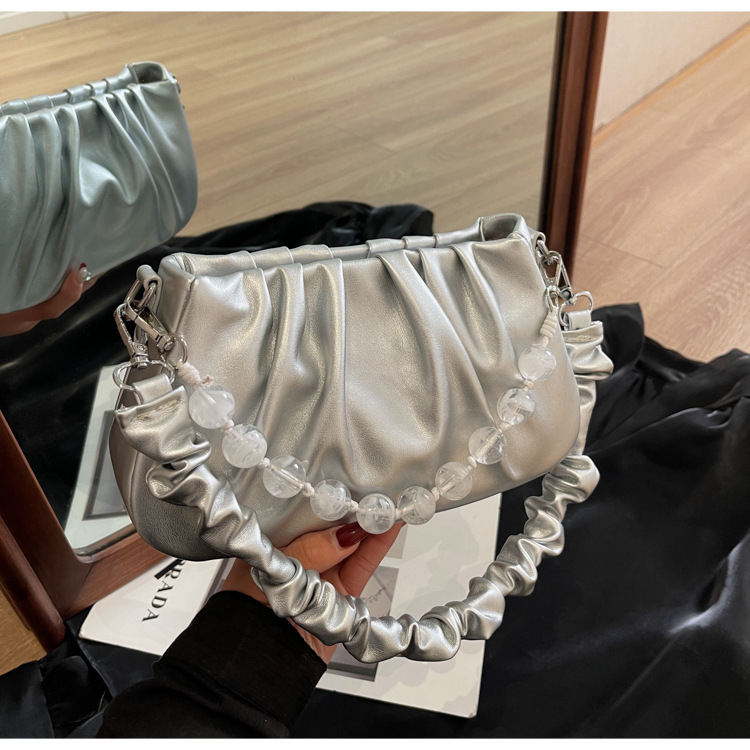 PU miesto stiliaus pečių rankinė su užtrauktuku, poliesterio pamušalas, kišenė telefonui