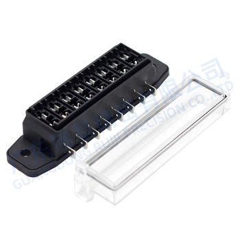 Automašīnas drošinātāja baze, 4-, 6-, 8- vai 10-kanālu, divpusēja kabelēšana, taisns plug-in.