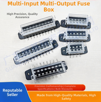 Automašīnas drošinātāja baze, 4-, 6-, 8- vai 10-kanālu, divpusēja kabelēšana, taisns plug-in.