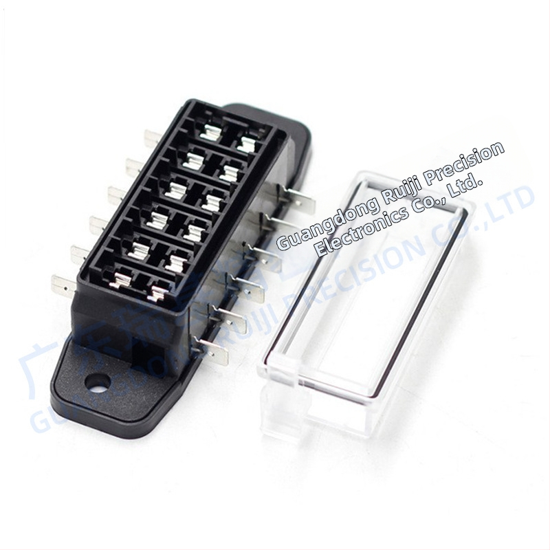 Automobilio saugiklių bazė su 4/6/8/10 kanalų, tiesioginis kištukas, dvipusis laidavimas, skirta automobiliams, laivams ir jahtoms