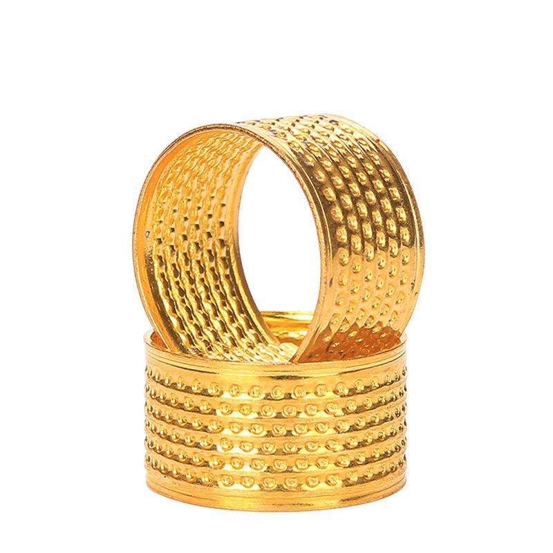 Sewing thimble set – metal thickened thimble, ring and hoop, needle presser, home sewing tool, cute style