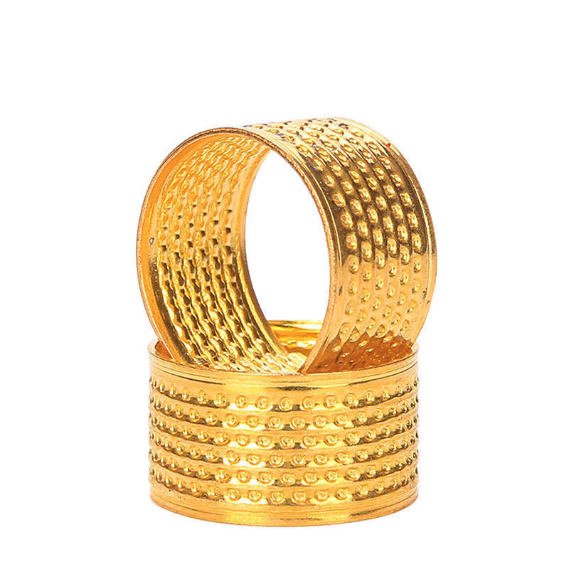 Sewing thimble set – metal thickened thimble, ring and hoop, needle presser, home sewing tool, cute style