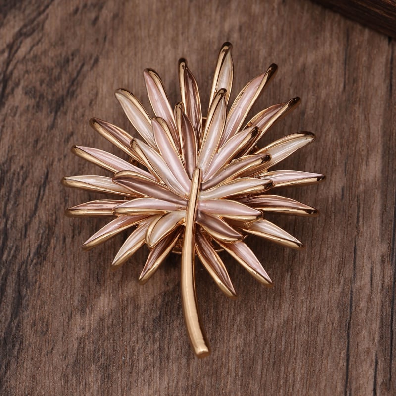 Μαγνητική καρφίτσα με σμάλτο ηλίανθος, διπλού στρώματος, για γυναίκες, από κράμα ψευδάργύρου, πρωτότυπος σχεδιασμός