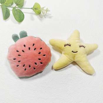 Plušna igračka u obliku voća — dodatak za ručnik za ruke, motivi rotkvica, morska zvijezda i dinja, ručno punjena, ljeto 2022