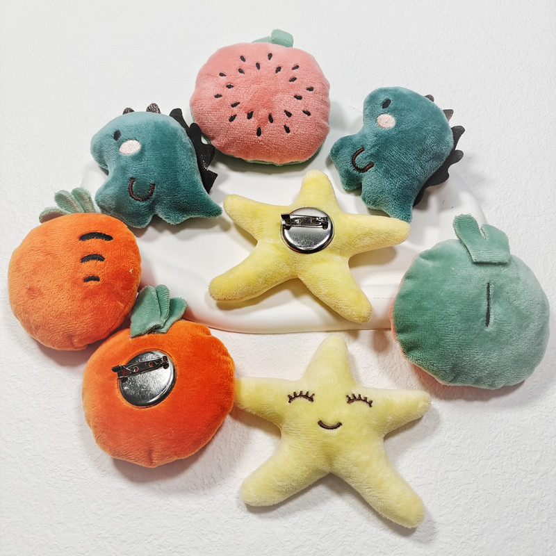 Plušna igračka u obliku voća — dodatak za ručnik za ruke, motivi rotkvica, morska zvijezda i dinja, ručno punjena, ljeto 2022