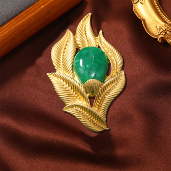 Broš od cinka legure, križno luka, retro stil, cvijet, mašna i listovi, dijamantno završivanje