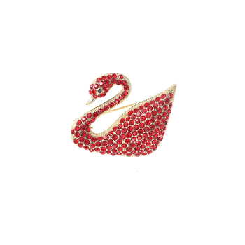 Vintage labud broš, cinkova legura, elektroplatiranje, proljeće 2025