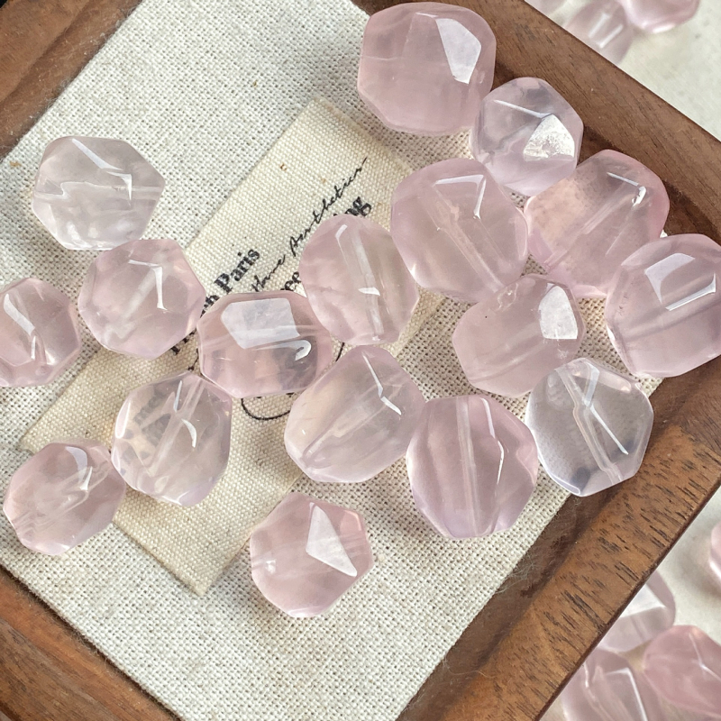 DIY dodaci za nakit • Prirodni kristal • Polirane kristalne perle s Totem uzorkom