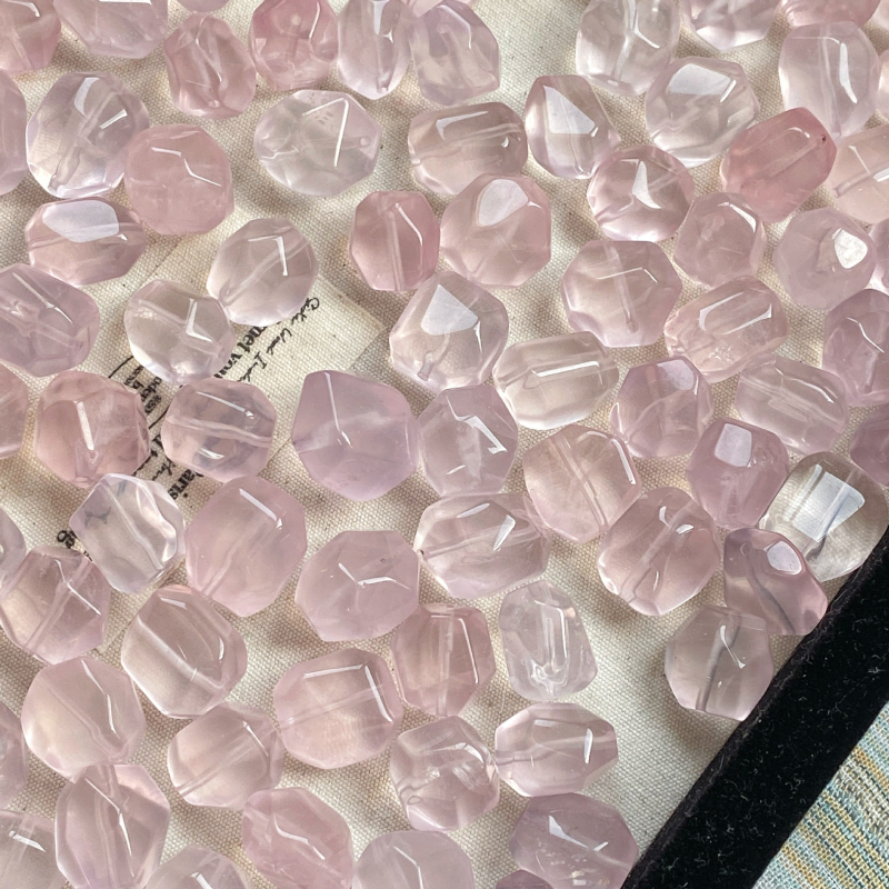DIY dodaci za nakit • Prirodni kristal • Polirane kristalne perle s Totem uzorkom