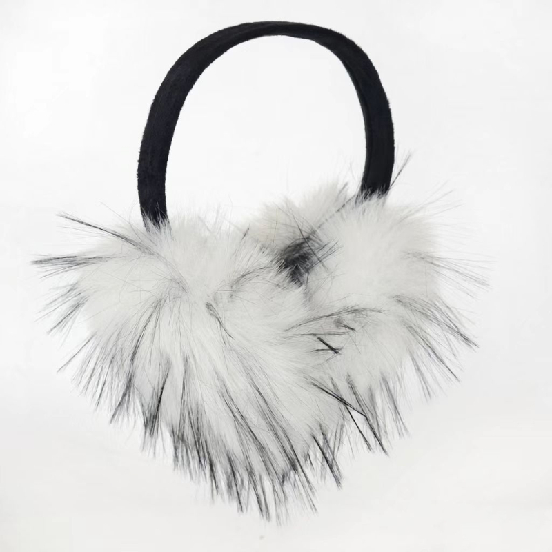Earmuffs din pluș, design pliabil, model monocrom, unisex, căldură de iarnă