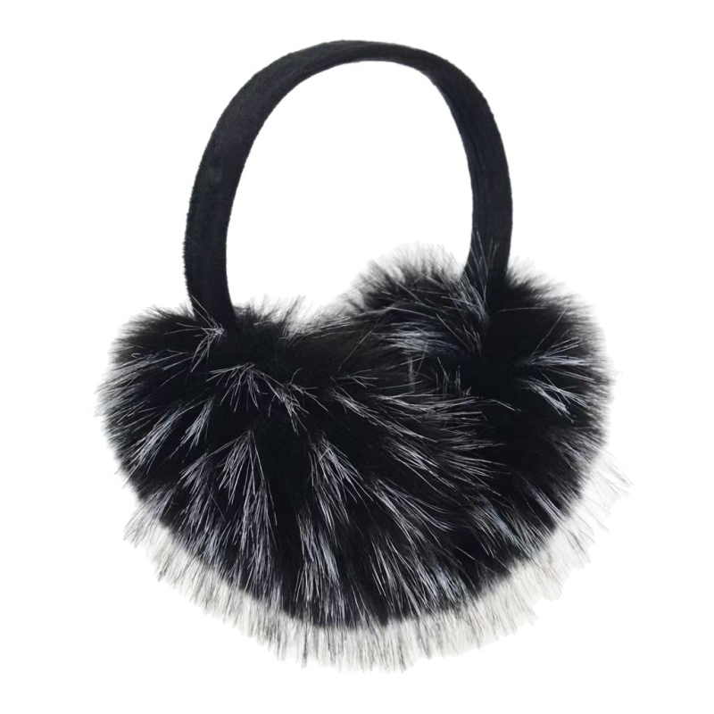 Earmuffs din pluș, design pliabil, model monocrom, unisex, căldură de iarnă