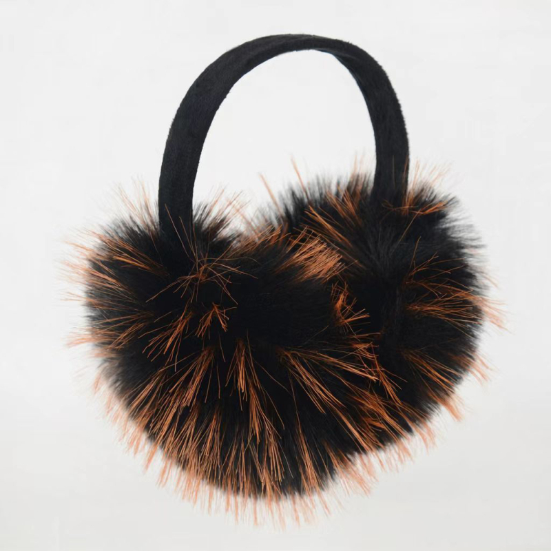 Earmuffs din pluș, design pliabil, model monocrom, unisex, căldură de iarnă
