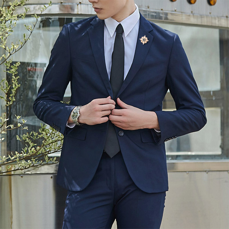 Kitűző csillag motívummal, retro stílus, ötvözet, elektroplattált felület