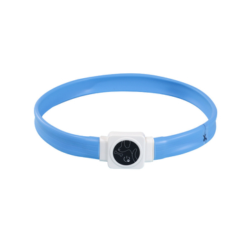 Guler LED din silicon pentru câine, încărcare Type-C, lumină nocturnă intermitentă