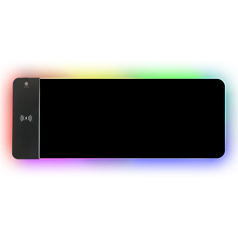 RGB podloga za miš s bežičnim punjenjem, protuklizna, otporna na mrlje, debela podloga za stol od prirodne gume