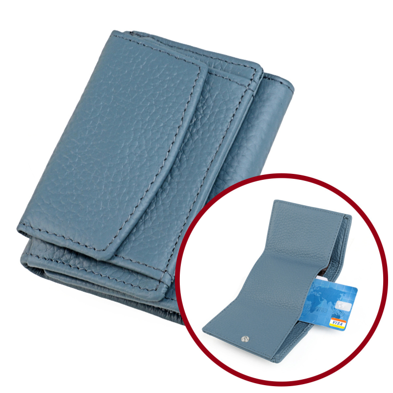 Portofel pentru monede din piele naturală RFID-blocant MaDonNo 3001# cu căptușeală poliester