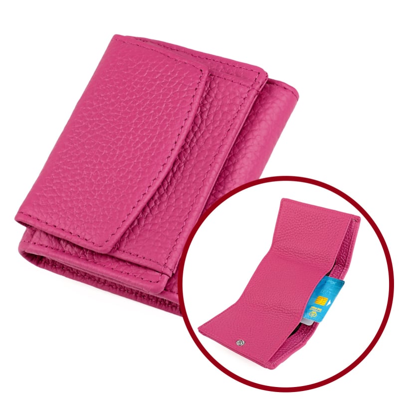 Portofel pentru monede din piele naturală RFID-blocant MaDonNo 3001# cu căptușeală poliester