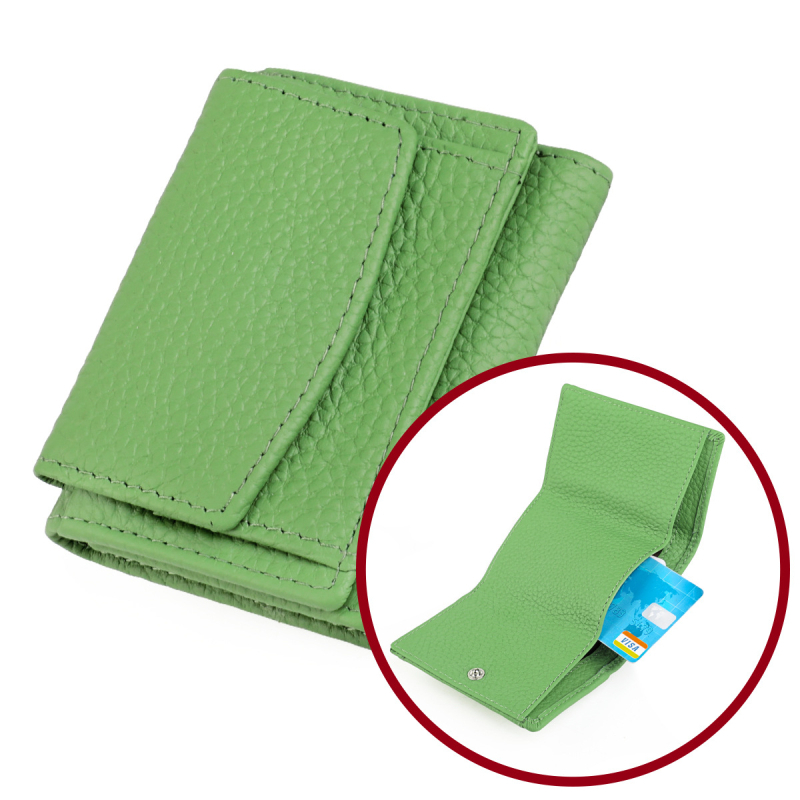 Portofel pentru monede din piele naturală RFID-blocant MaDonNo 3001# cu căptușeală poliester