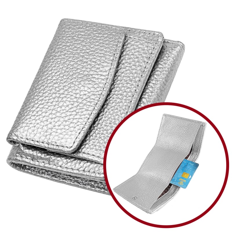 Portofel pentru monede din piele naturală RFID-blocant MaDonNo 3001# cu căptușeală poliester