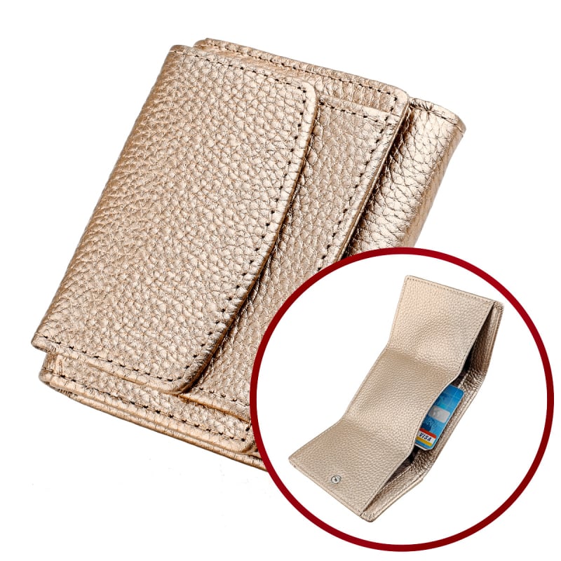 Portofel pentru monede din piele naturală RFID-blocant MaDonNo 3001# cu căptușeală poliester